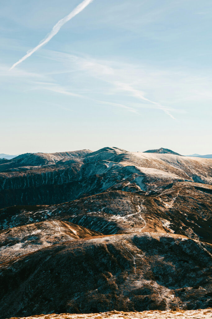 clean fresh mountain air over mountain tops